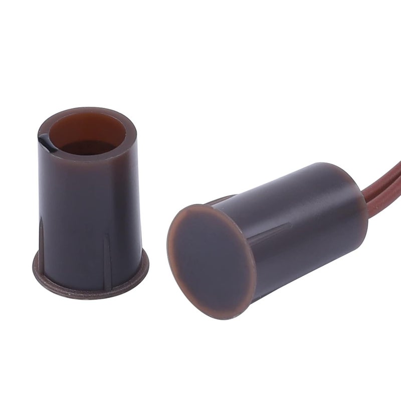 Manesi Magnetic Door Switch RC-33 NC Recessed Wired Security Window Door Contact Sensor Alarm Brown - (10 Sets) - Image 3